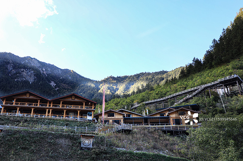 九寨沟树正寨图片素材