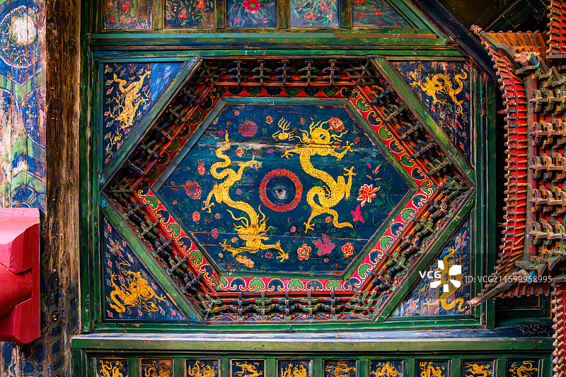 净土寺 藻井 山西 朔州 应县图片素材