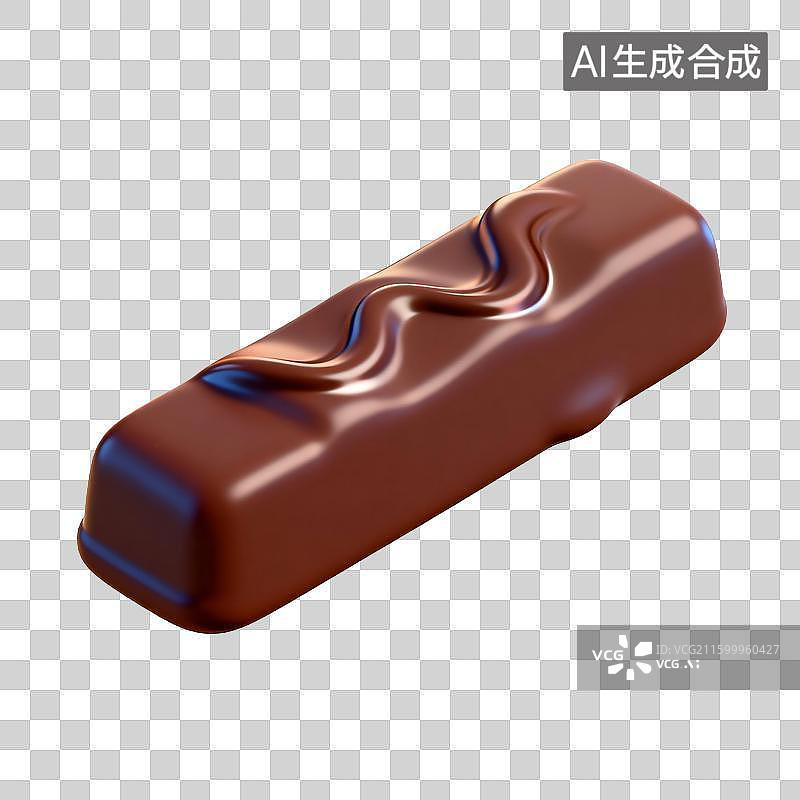 【AI数字艺术】光滑诱人的巧克力长条图片素材