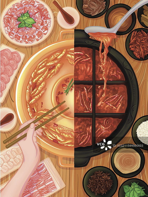 火锅，南北火锅差异图片素材