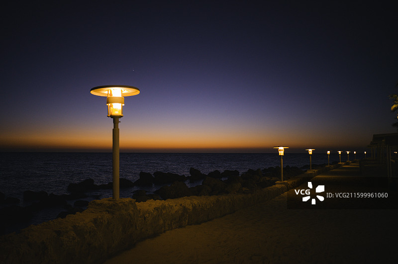 埃及红海 度假酒店 日出景色 棕榈树 广角图片素材