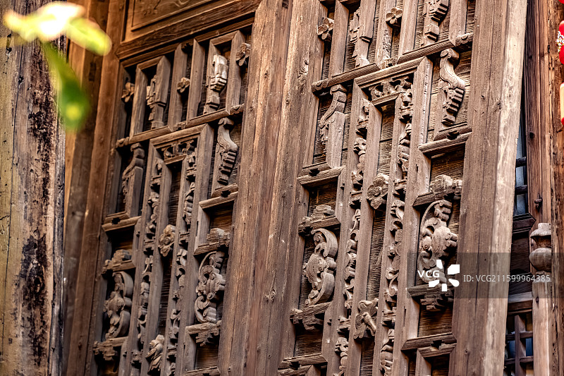 尚书第 工艺精良木雕木门 泰宁县博物馆 福建三明旅游 李春烨府第 明代古建筑历史保护建筑图片素材