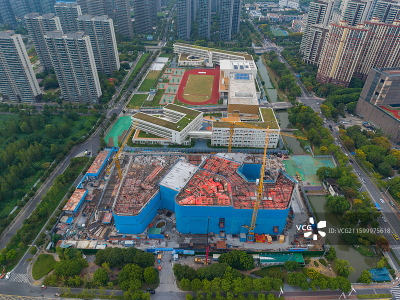 南京，阿里中心·南京，航拍建筑风光！图片素材