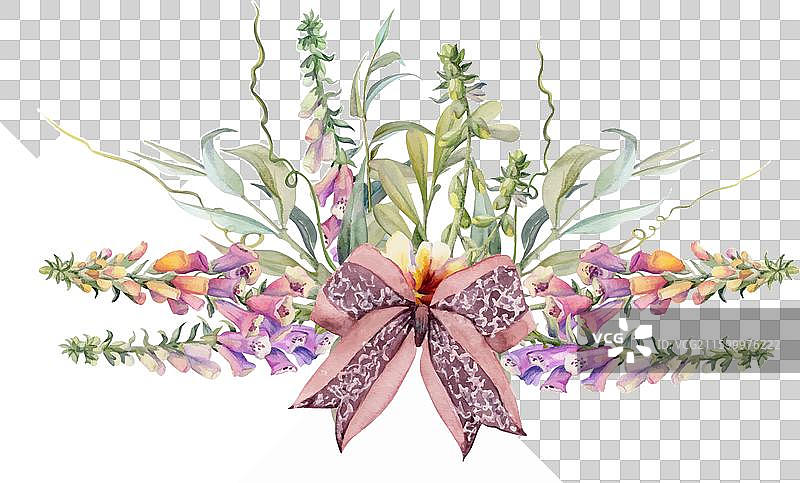 手绘水彩植物花卉叶子图片素材