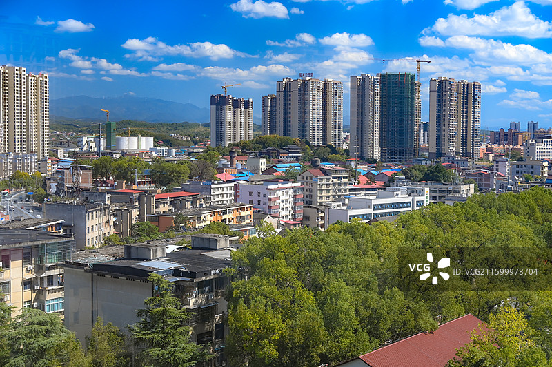 邵阳市双清区的落日建筑图片素材