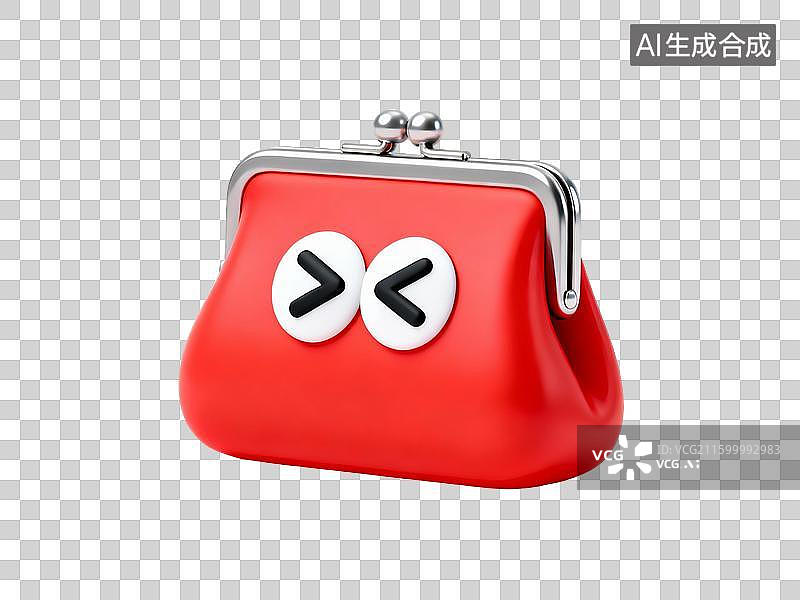 【AI数字艺术】3D卡通零钱包形象图片素材