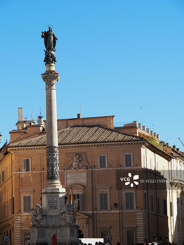 罗马 西班牙广场 万福玛利亚图片素材