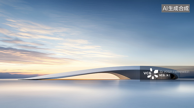 【AI数字艺术】未来感建筑空间设计图片素材