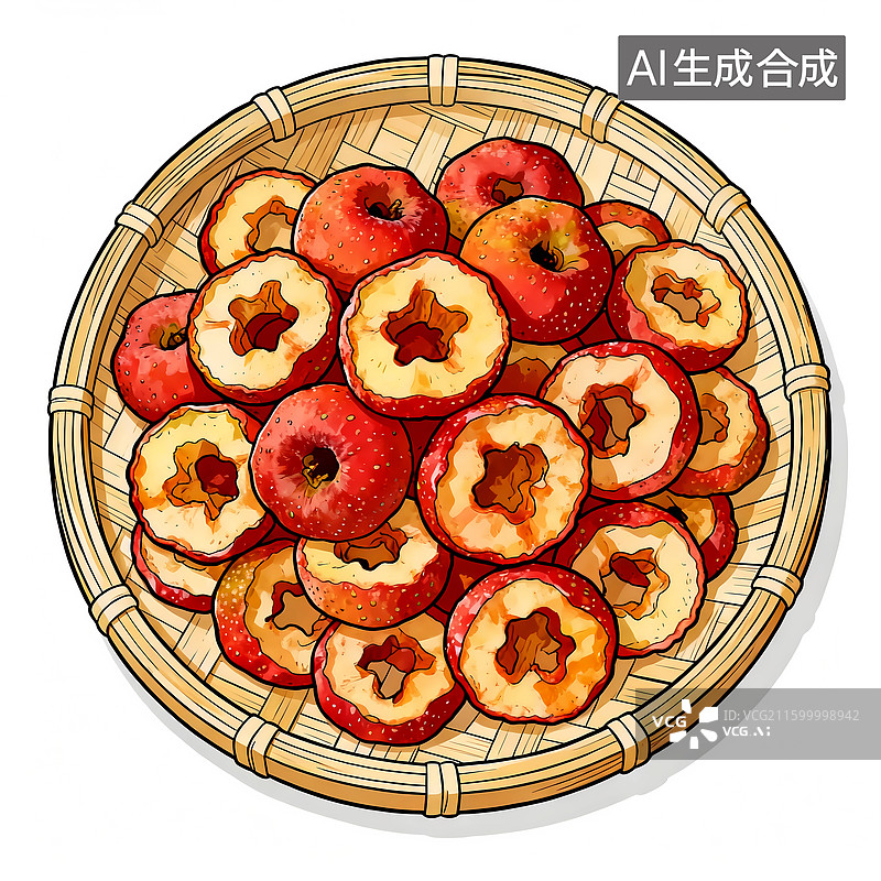【AI数字艺术】冬天节气美食山楂干果脯果肉图片素材