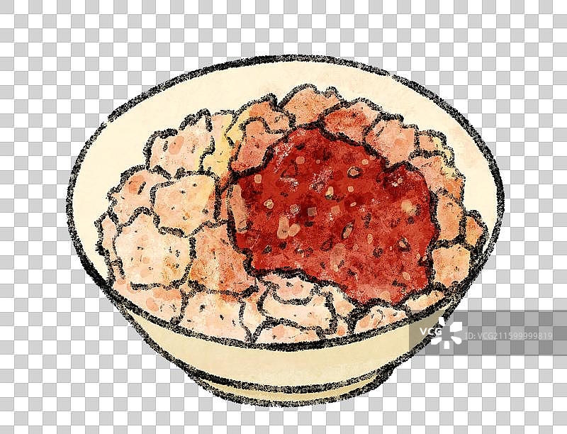 甘肃美食插画-天水呱呱图片素材