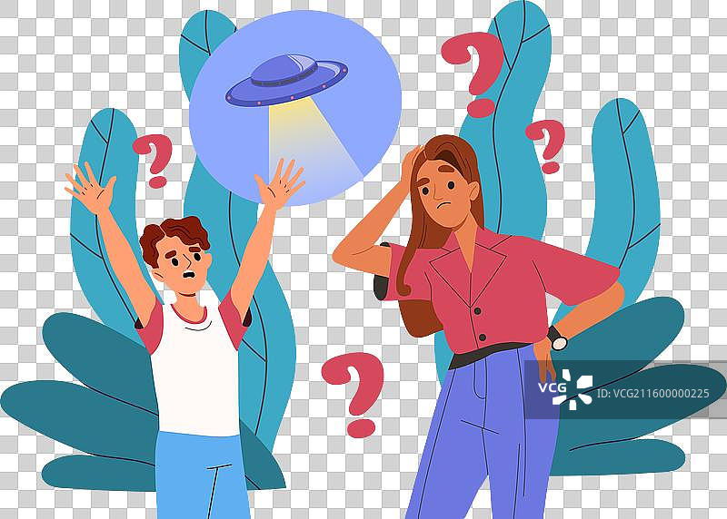 男孩告诉妈妈关于外星人的事情图片素材