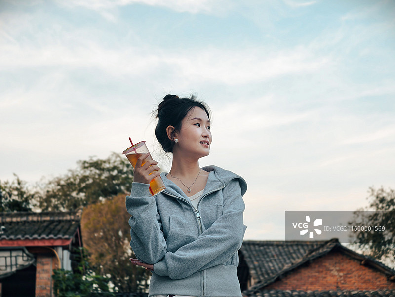 南充市阆中古城旅游景区人景合拍照09图片素材