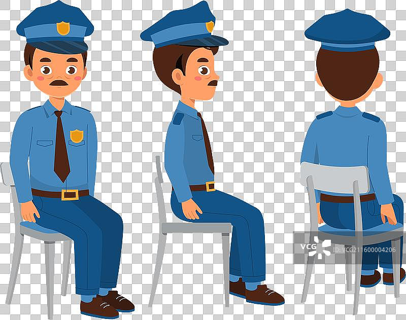 警察肖像，徽章，制服图片素材