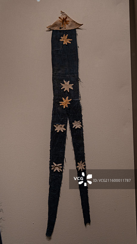 唐代 染缬绢幡 敦煌莫高窟出土 中国丝绸博物馆图片素材