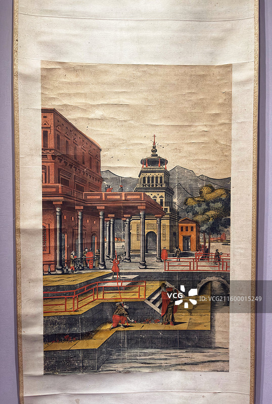 辽宁省博物馆藏清代西洋剧场图（罗马公园）图片素材