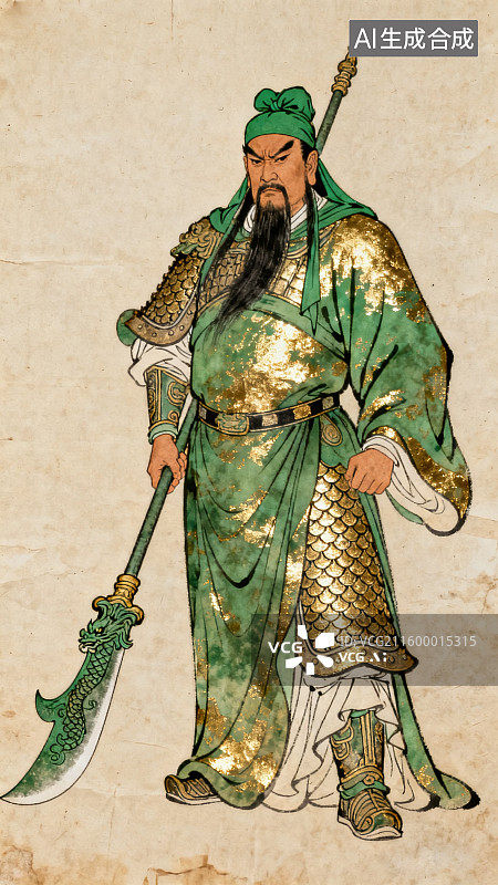 【AI数字艺术】关公，关羽，关云长，武财神图片素材