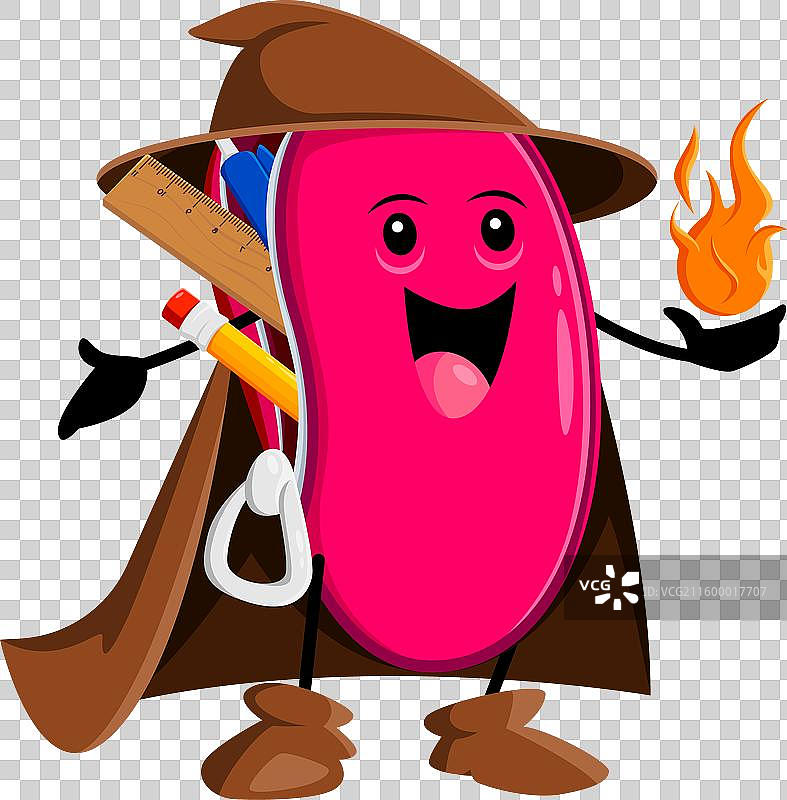 卡通万圣节铅笔学校文具魔法师图片素材