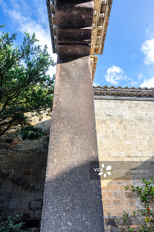 尚书第 青砖垒砌门框屋檐 叠涩屋檐 泰宁县博物馆 福建三明旅游 李春烨府第 明代古建筑防火墙图片素材