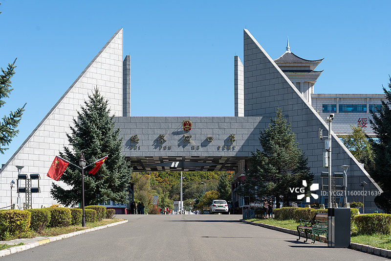 绥芬河口岸，黑龙江省绥芬河市图片素材