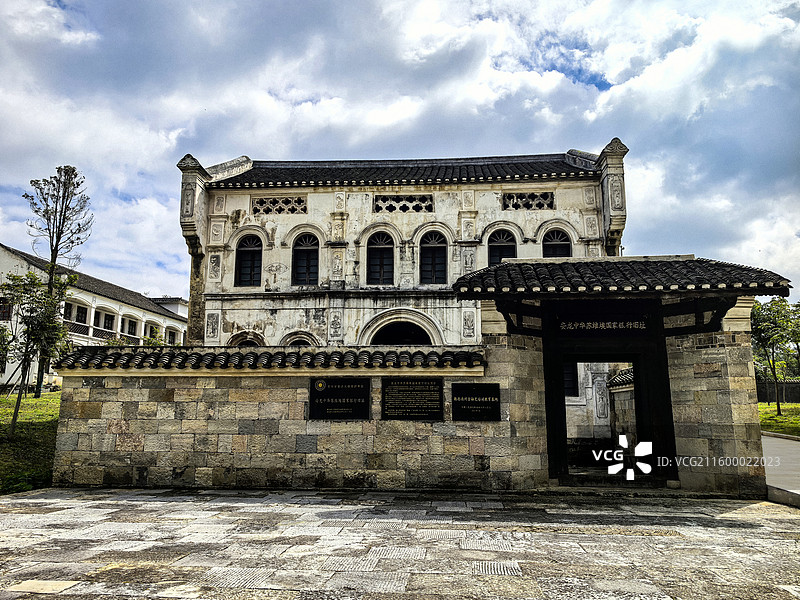 中国贵州黔西南州安龙县安龙中华苏维埃国家银行旧址，重点文物保护单位，叶辛安龙文学馆，金融史教育基地图片素材