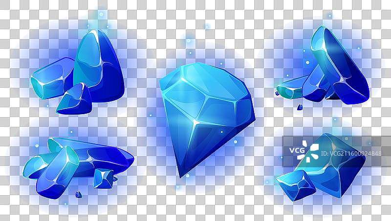 魔法蓝宝石套装图片素材