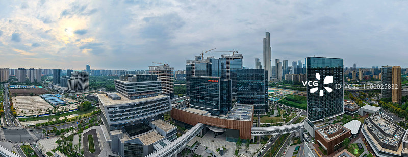 南京，阿里中心·南京，航拍建筑风光！图片素材