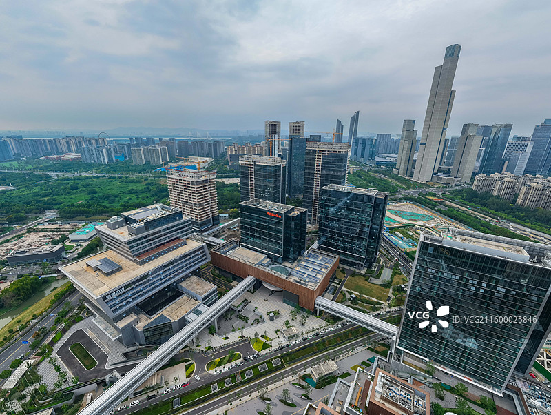 南京，阿里中心·南京，航拍建筑风光！图片素材