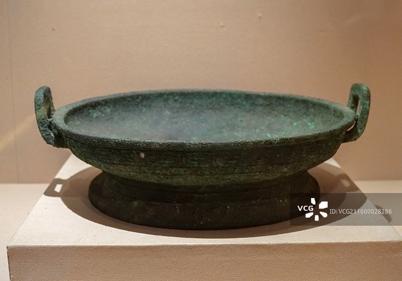铜盘（盛水器皿） 周朝 中国国家博物馆“中国古代饮食文化展”图片素材
