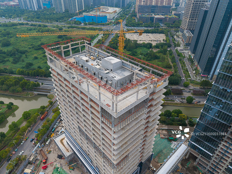 南京，阿里中心·南京，航拍建筑风光！图片素材