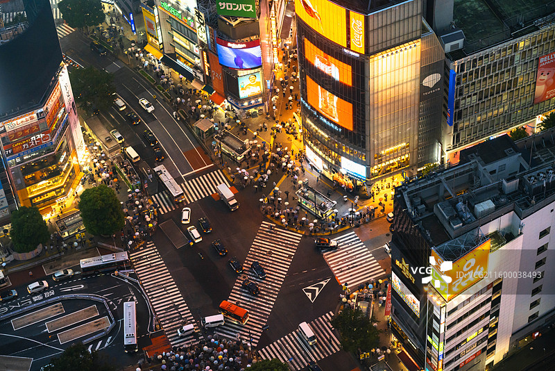东京涉谷 世界上最繁华的十字路口！图片素材