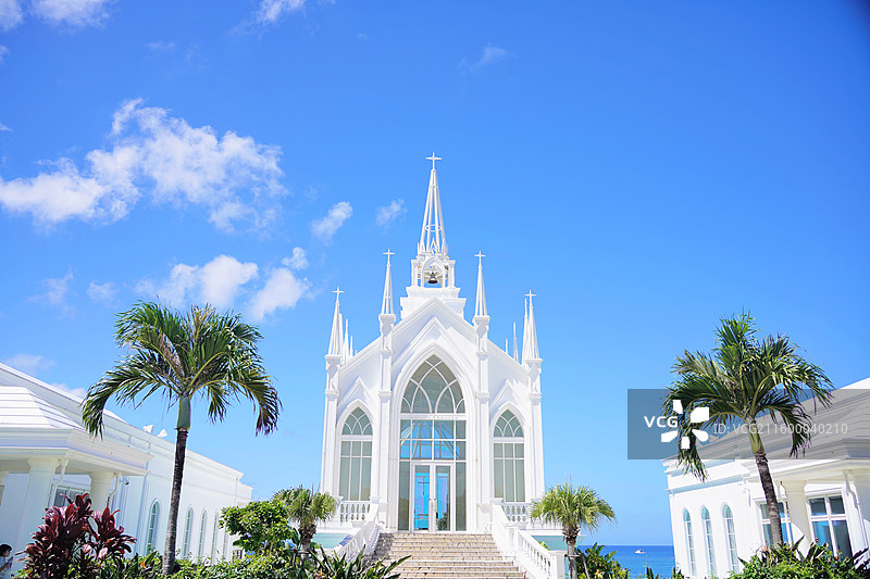 冲绳海边教堂图片素材