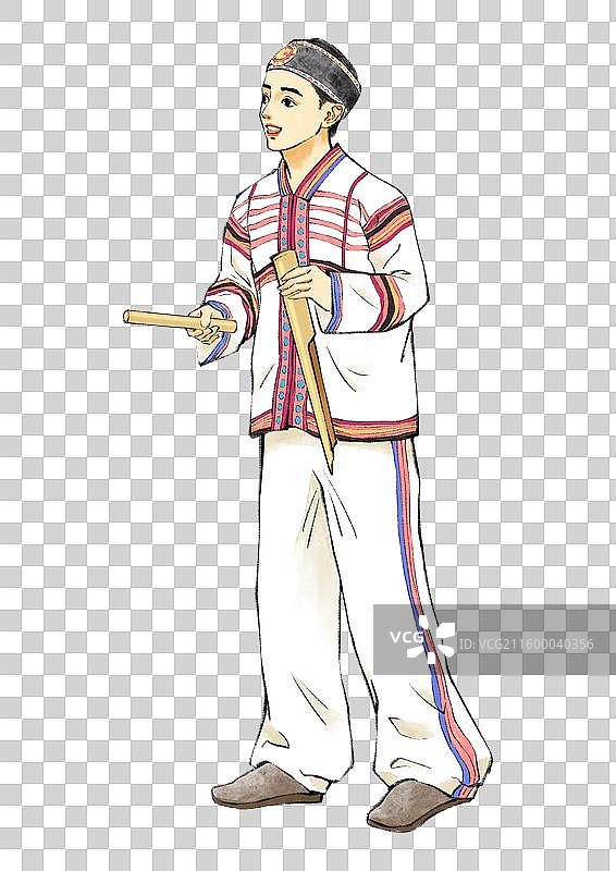 56民族，云南少数民族基诺族，七柯。图片素材