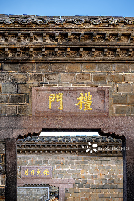 尚书第 古建筑群的甬道阴刻石匾 泰宁县博物馆 福建三明旅游 李春烨府第 明代历史保护建筑图片素材