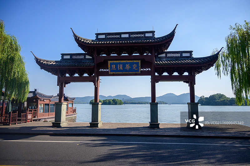 杭州西湖孤山中山公园Zhongshan Park，West Lake，Hangzhou图片素材