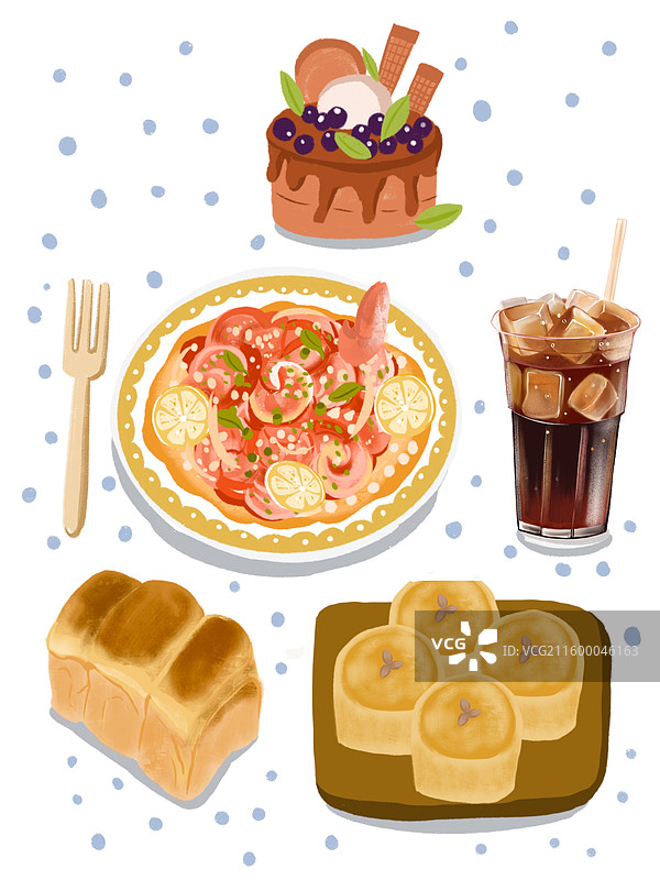 美食组合图片素材