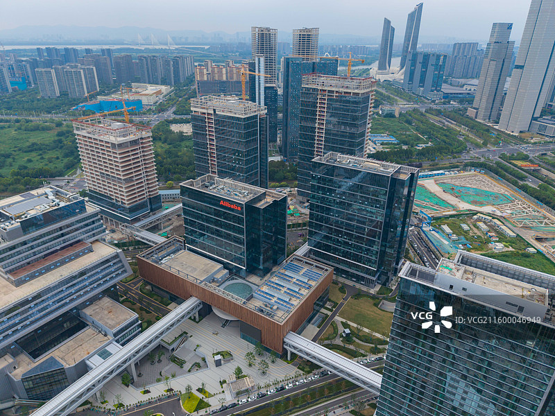 南京，阿里中心·南京，航拍建筑风光！图片素材