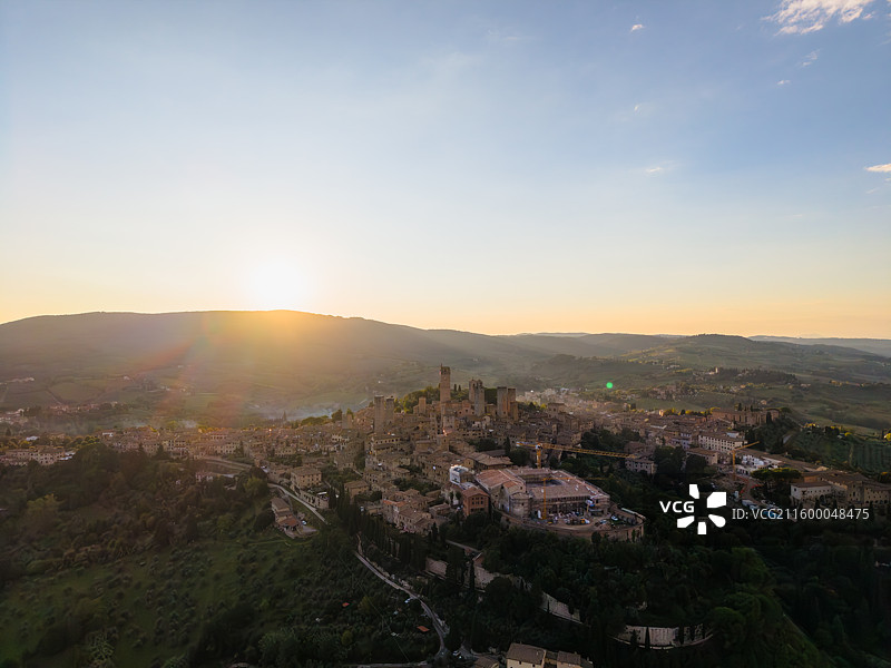 意大利圣吉米尼亚诺SanGimignano航拍图片素材