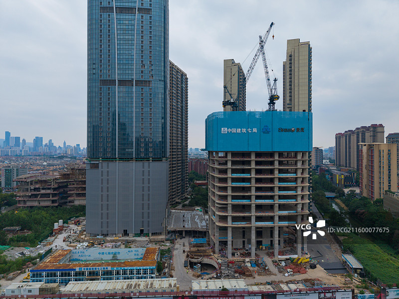 南京，世茂天誉，市中心88亿烂尾楼！图片素材