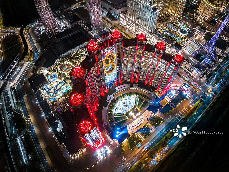 澳门新濠影汇夜景图片素材