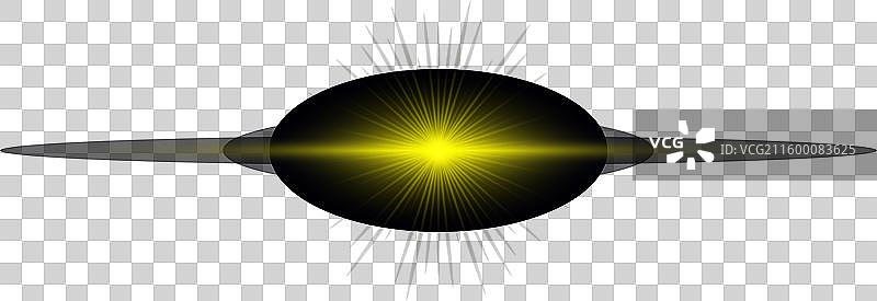 镜头光晕的黄色水平光效图片素材