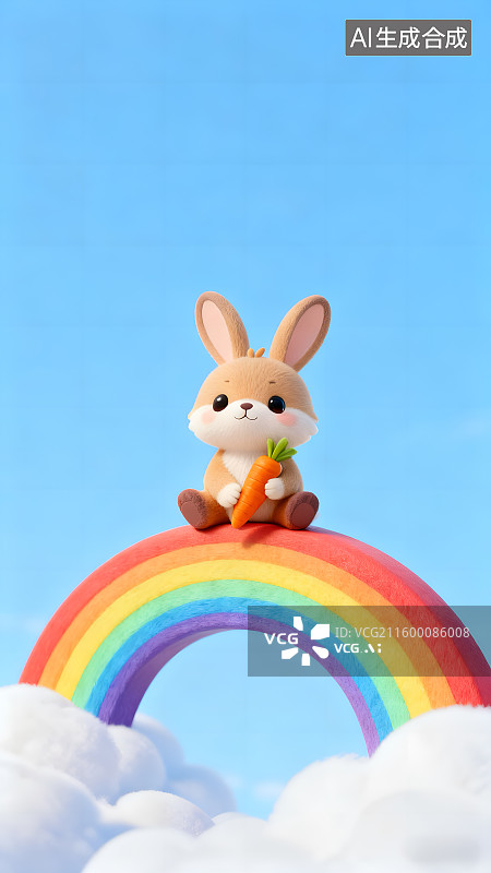 【AI数字艺术】高美感锁屏壁纸萌系3D插画图片素材