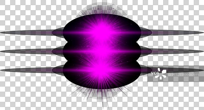 一组紫色的水平镜头光效图片素材