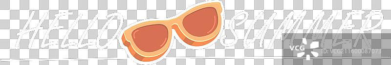 超级你好夏天横幅，附带文字图片素材