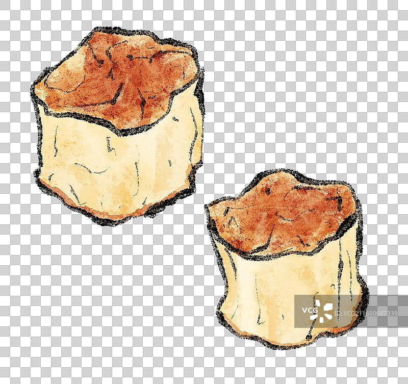 甘肃美食插画-猪油盒图片素材