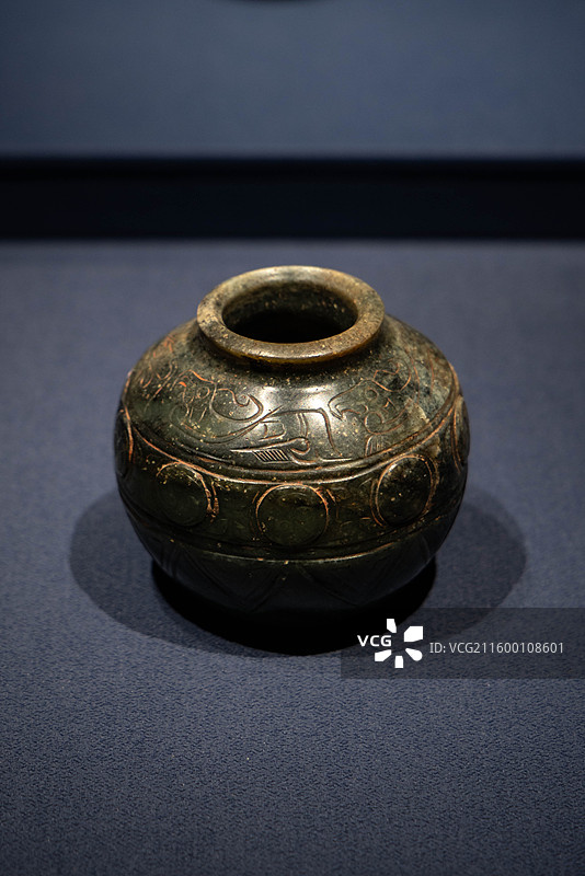 山西太原山西博物院玉韫华夏展厅玉罍 西周 山西曲沃县北赵村晋侯墓地M63出土图片素材
