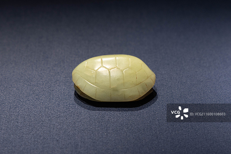 山西太原山西博物院玉韫华夏展厅玉龟売 西周 山西省曲沃县北赵村晋侯墓地M63出土图片素材