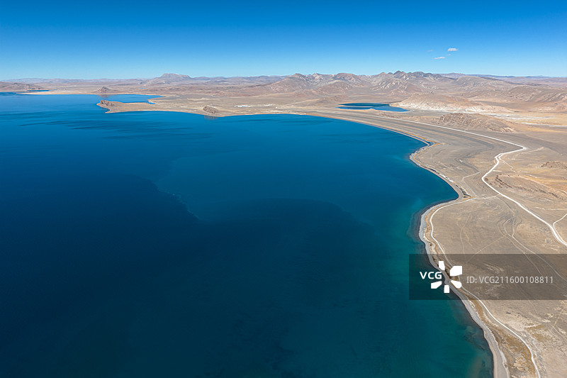 西藏那曲纳木措圣象天门航拍图图片素材