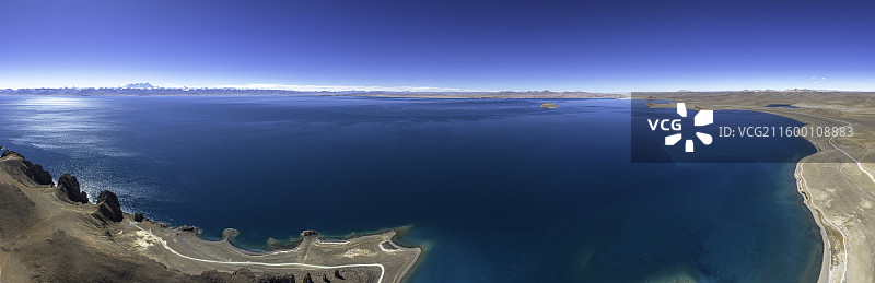 西藏那曲纳木措圣象天门航拍图图片素材