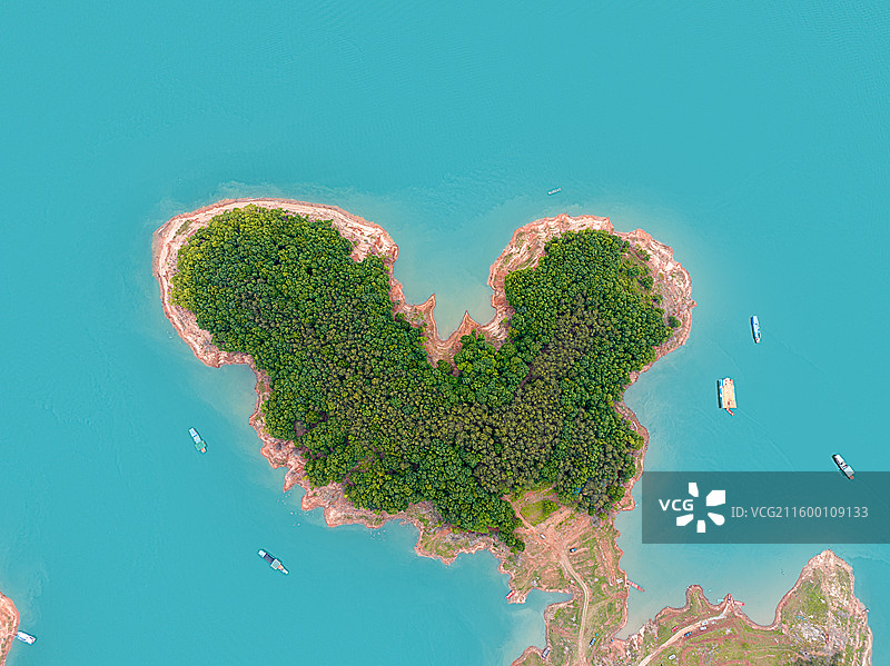 洛阳孟津小浪底水库航拍图片素材