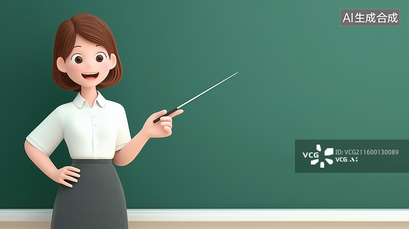【AI数字艺术】教师在教室授课图片素材
